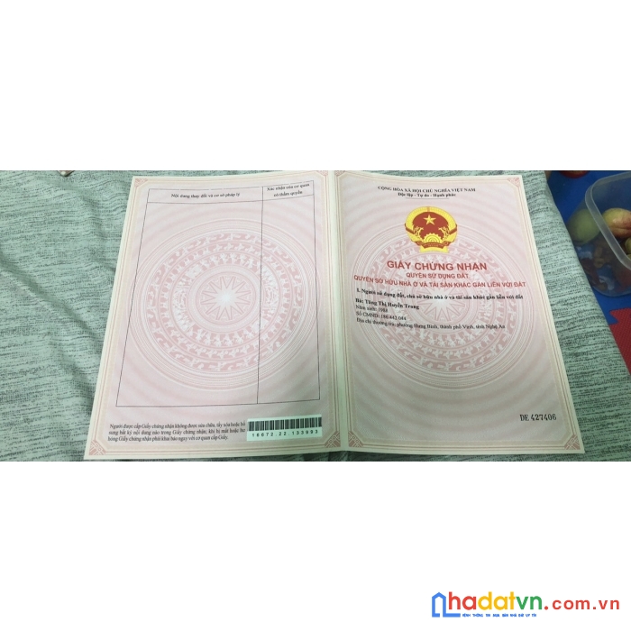 Chính chủ cần bán đất 90m2 đường nguyễn thị minh khai,tp vinh