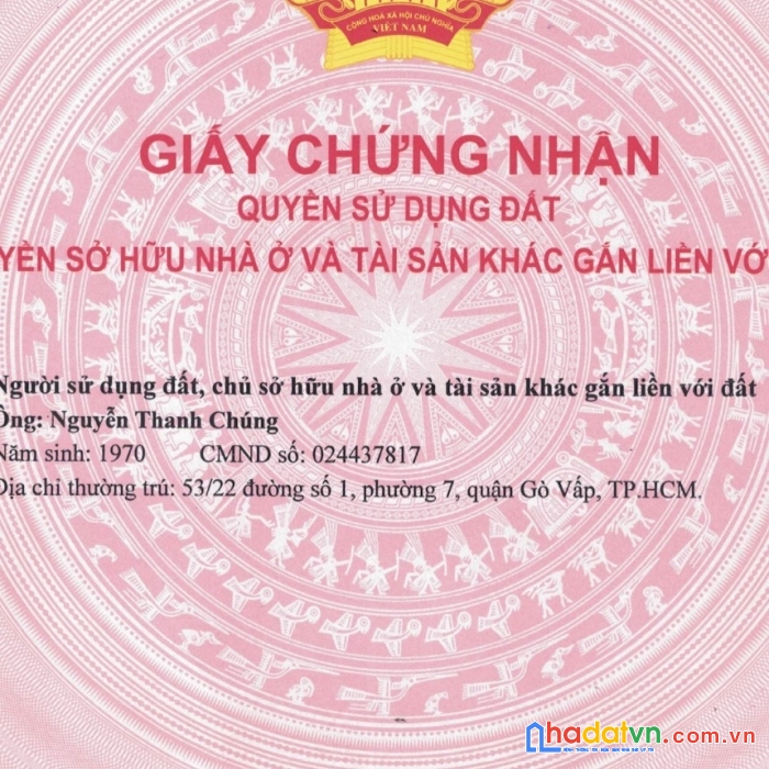 Chính chủ bán mảnh đất tại xã tân xuân, hóc môn, hồ chí minh dt 277.8m2 giá 7.8 tỷ lh 0906188976