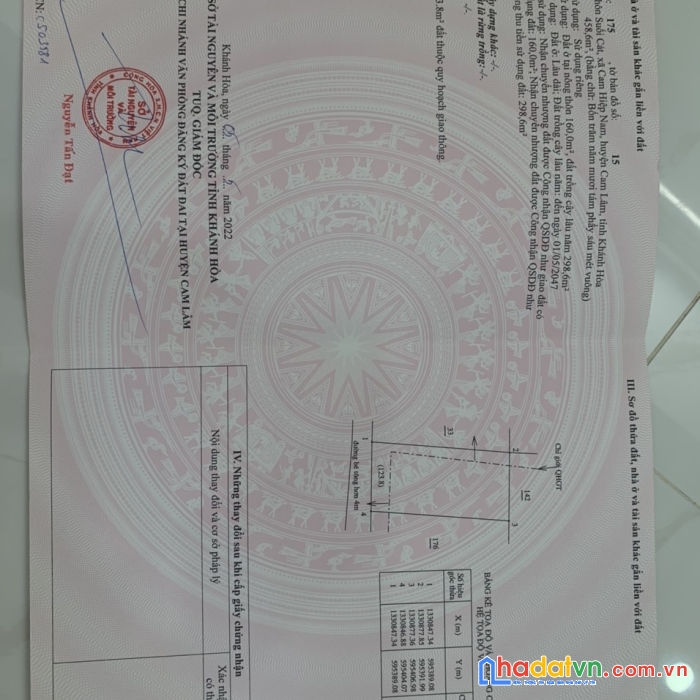 Chính chủ bán đất thổ cư khu bàn cờ cam hiệp nam - cam lâm