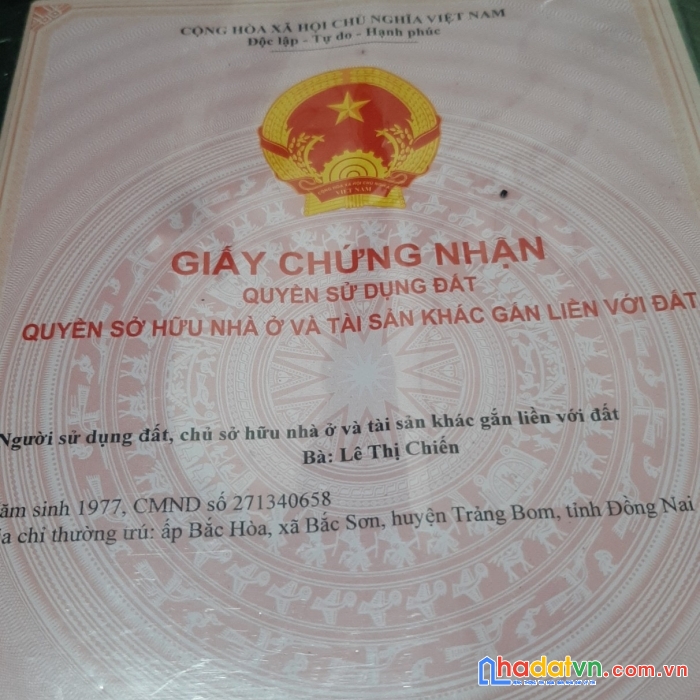 Đất chính chủ - vị trí đẹp cho nhà đầu tư tại xã xuân tây, huyện cẩm mỹ - đồng nai
