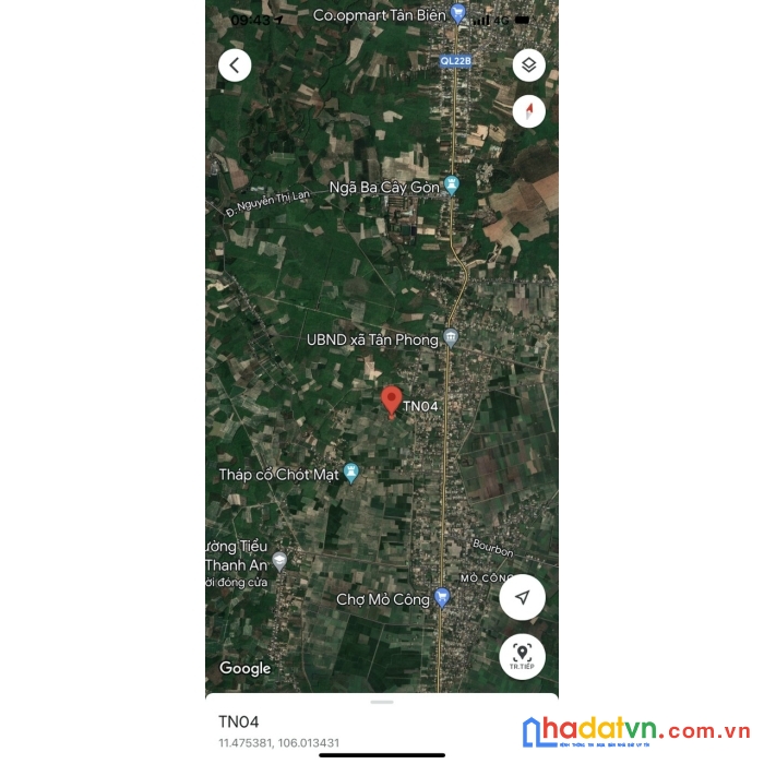 Bán đất tân phong-tân biên-tây ninh vị trí đẹp