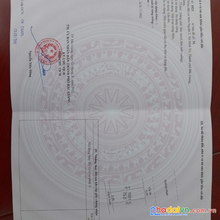 Hoa hậu bán nhanh  chính chủ bán đất thôn nguận - xã dĩnh trì - pt bắc giang - bắc giang ô tô tránh