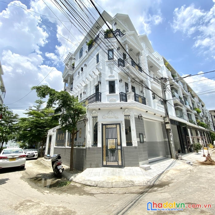 Bán nhà góc 2 mặt tiền kdc petechim huỳnh tấn phát 1trệt 2lầu sân thượng 4pn 6wc. hỗ trợ vay bank