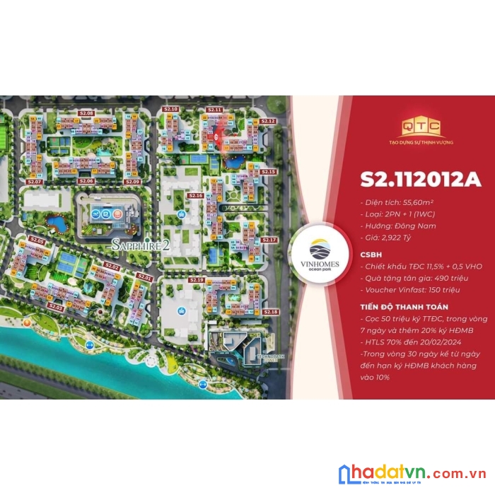 Tôi cần bán căn 2 pn + 1 toà s2  vinhomes  ocean park