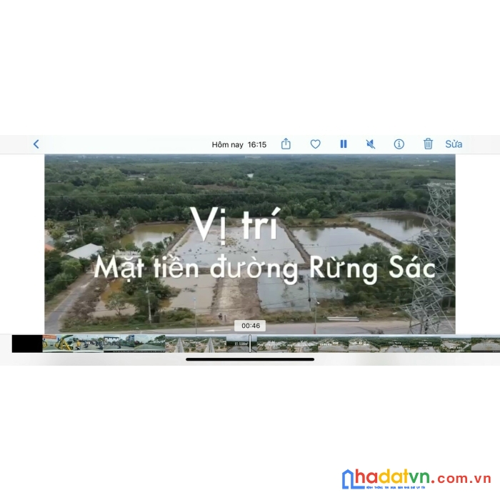 Bán đất cần giờ mặt tiền đường rừng sác, dt 5662m2, giá 85 tỷ