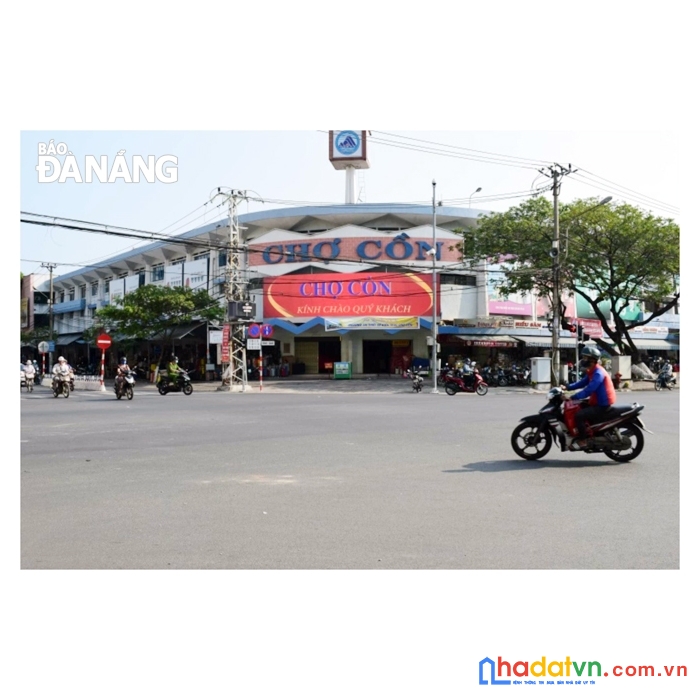 Nhà ngay chợ cồn, mt ông ích khiêm, 3 tầng, 107m2