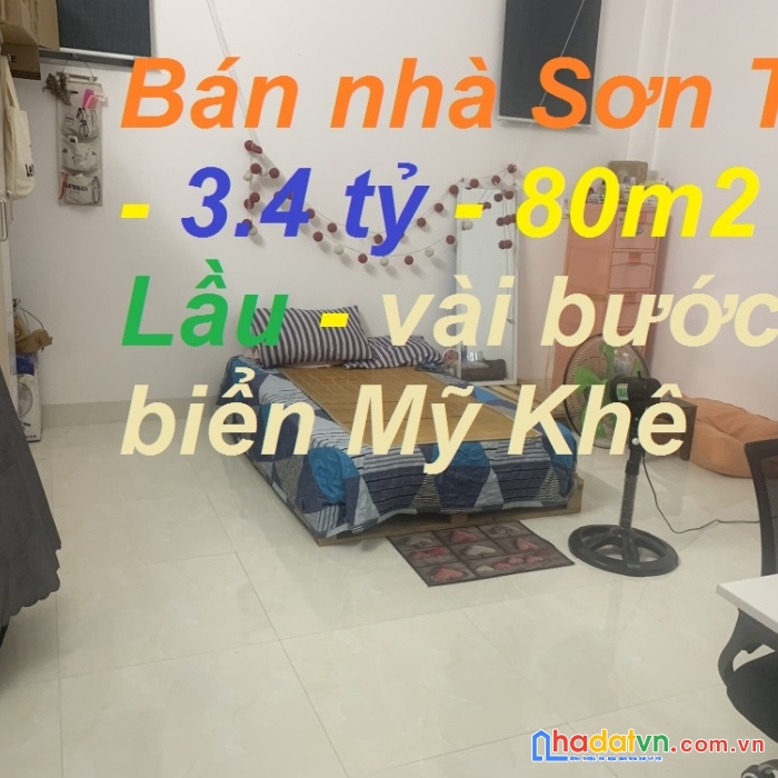 Bán nhà biển đà nẵng. dt 82m2, 2 lầu, phước mỹ, sơn trà. chỉ 3.4 tỷ