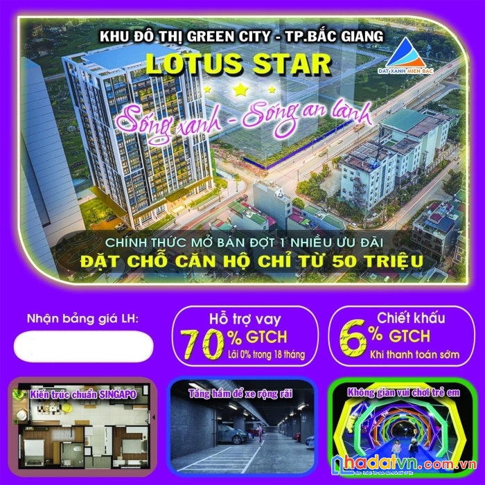 Cất nóc, khai trương căn mẫu tòa chung cư lotus star bắc giang, tặng ngay 1 chỉ vàng cho khách