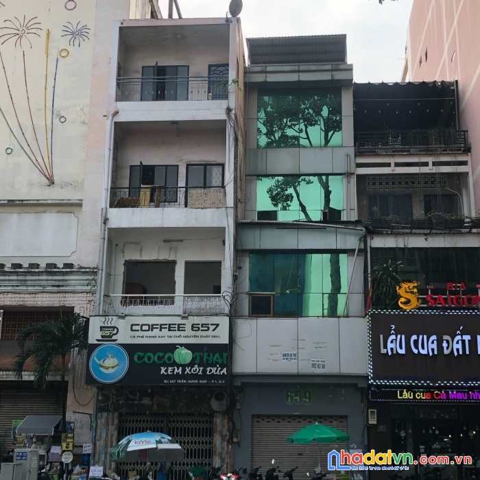 Mt 657 - 659 trần hưng đạo .p.1 .q5, 8.2x21m, trệt, 4 lầu