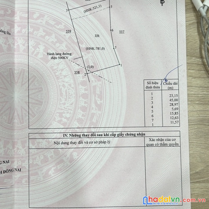 Cần bán lô đất mặt tiền vị trí đẹp tại đồng nai