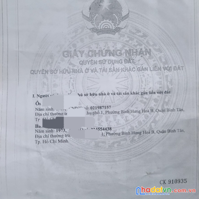 Chính chủ bán nhà bùi dương lịch, bình hưng hòa b, bình tân