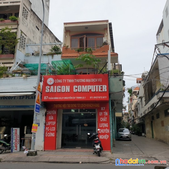 Nhà góc 2mt trần đình xu, p. nguyễn cư trinh, q.1, 4x21m, trệt, 2 lầu, st