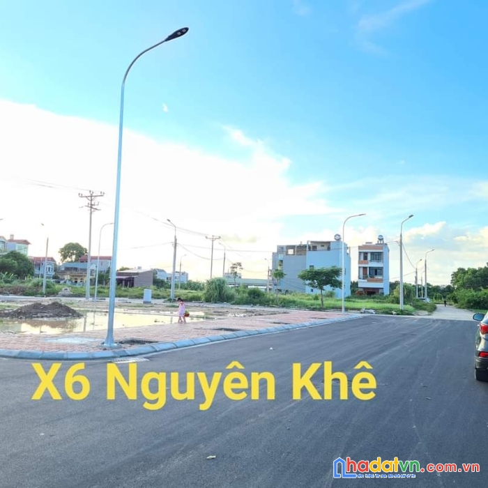 Bán đất đấu giá x6 nguyên khê đông anh lô góc ô tô tránh