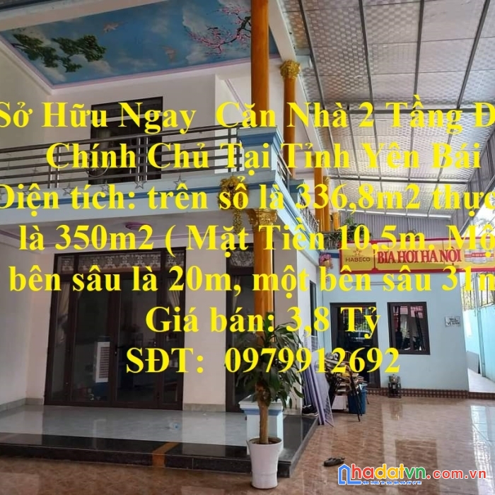 Sở hữu ngay  căn nhà 2 tầng đẹp chính chủ tại tỉnh yên bái