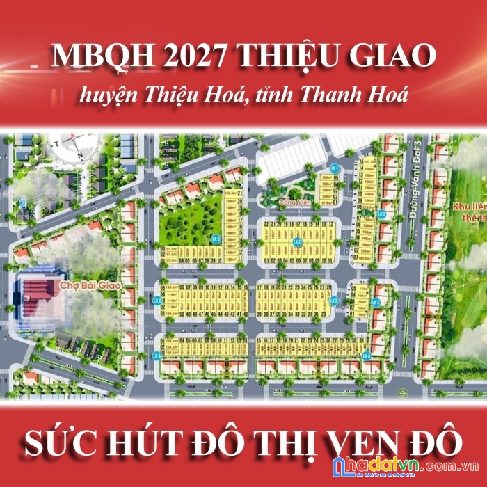 Mbqh 2027 thiệu giao, thiệu hóa, thanh hóa - sức hút khó cưỡng từ đô thị ven đô giá rẻ