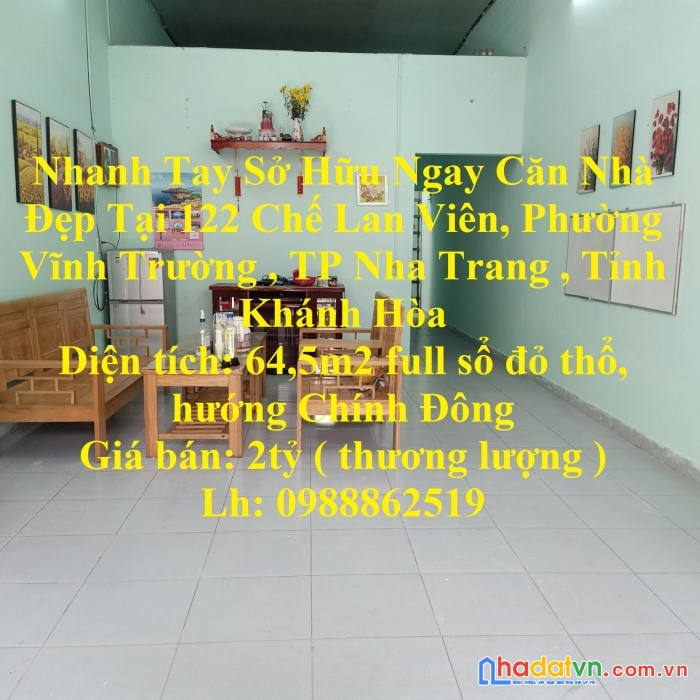 Nhanh tay sở hữu ngay căn nhà đẹp tại tp nha trang , tỉnh khánh hòa