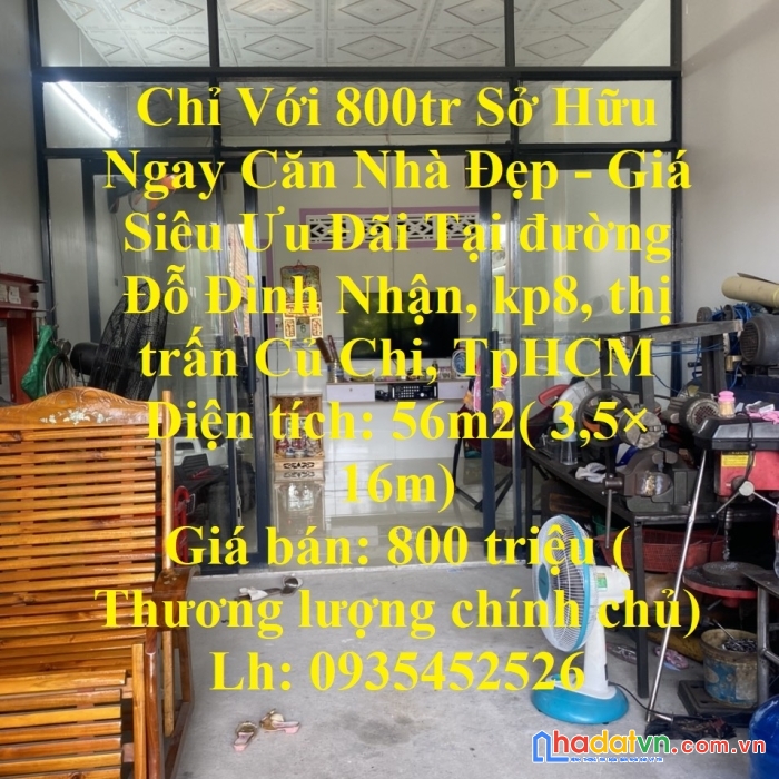 Chỉ với 800tr sở hữu ngay căn nhà đẹp - giá siêu ưu đãi tại củ chi tphcm