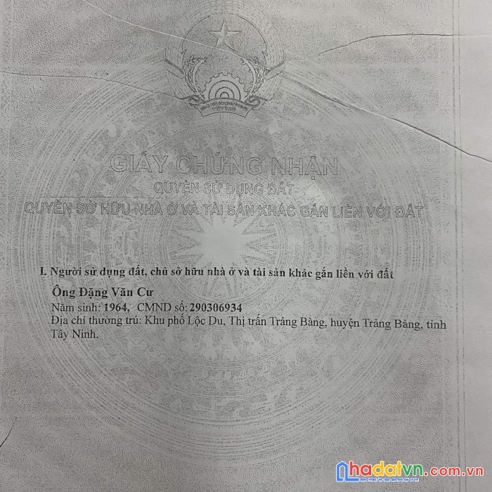 Đất đẹp - vị trí đẹp dành cho nhà đầu tư tại trảng bàng - tây ninh