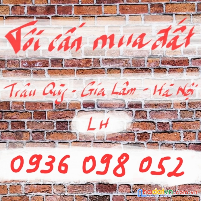 Cần mua đất trâu quỳ, gia lâm, hà nội. 30m2 đến 35m2. tài chính 3 tỷ quay đầu. lh 0936098052.
