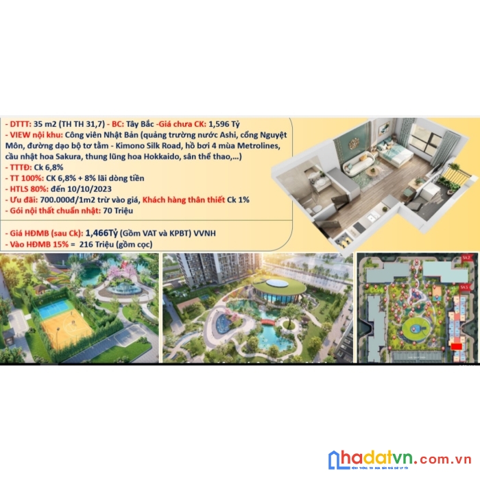 Bán gấp căn hộ tại vinhomes smart city