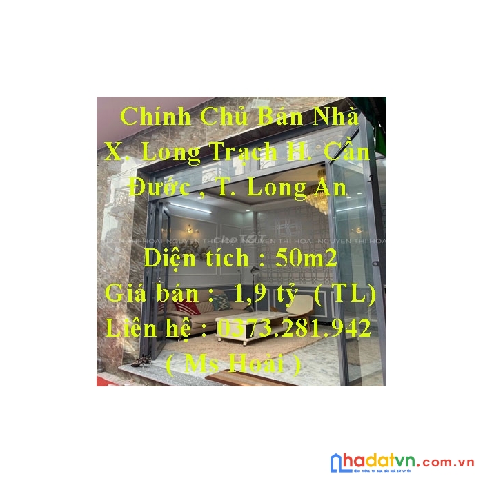 Chính chủ bán nhà ở xã long trạch , huyện cần đước , tỉnh long an