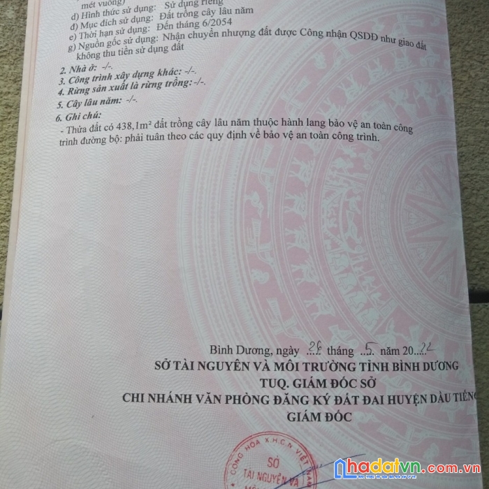 Chính chủ cần bán đất tại an lập - dầu tiếng - bình dương. giá cực tốt