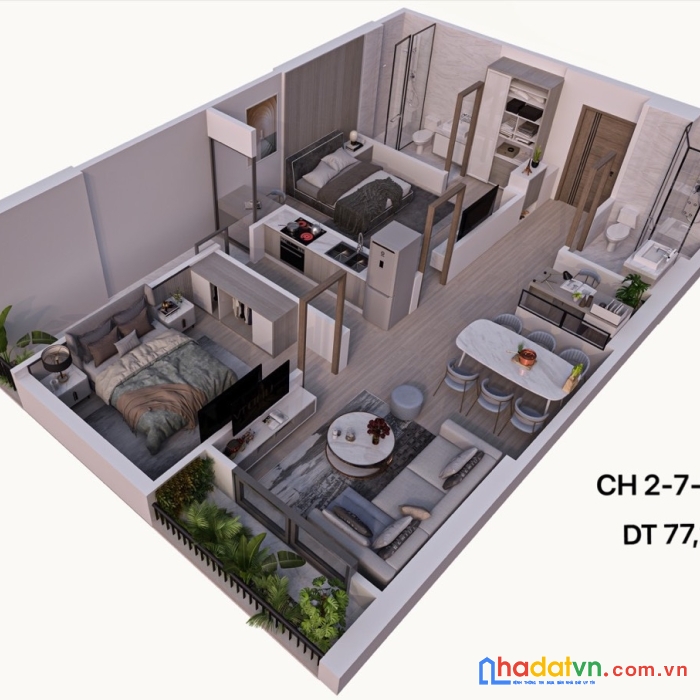 Bán gấp căn 2pn 77m2 tầng trung tòa fantasy view hồ đền lừ, giá 3.37 tỷ