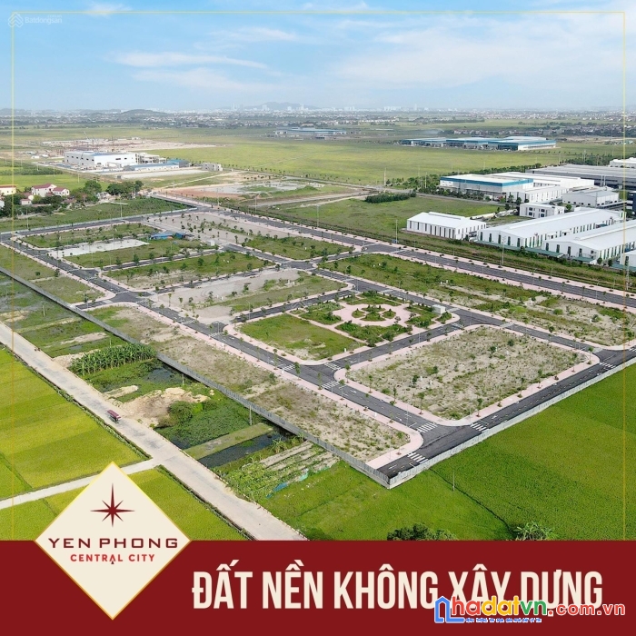 Đất nền shophouse, liền kề  central city sát kcn yên phong chỉ từ 2,3 tỷ/nền,sang tên ngay