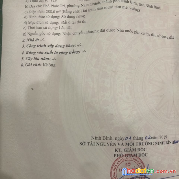 Cần bán đất vị trí đẹp tại tp ninh bình