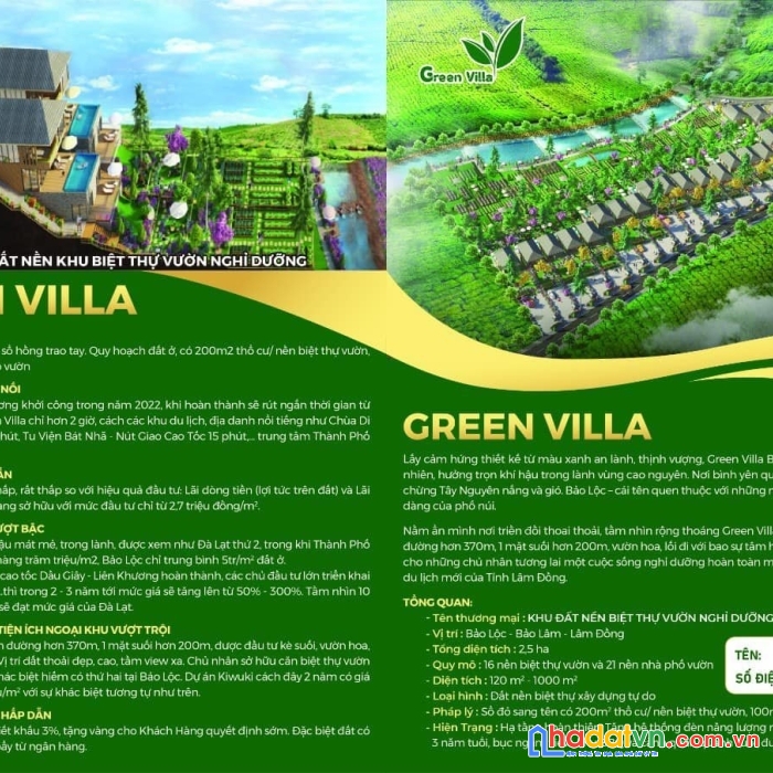 Siêu phẩm bất động sản hiếm có sành villa, bảo lộc - thủ phủ du lịch mới của tỉnh lâm đồng.