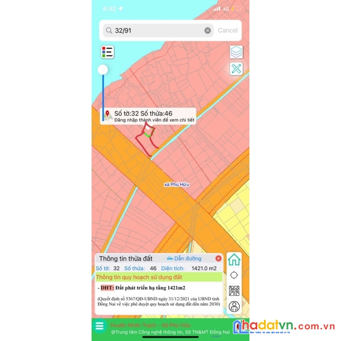 Mặt tiền  phan văn đáng xã phú hữu, nhơn trạch, đồng nai