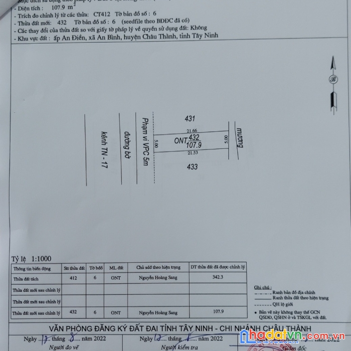 Đất liền kề tp tây ninh full thổ 409tr f0 đầu tư