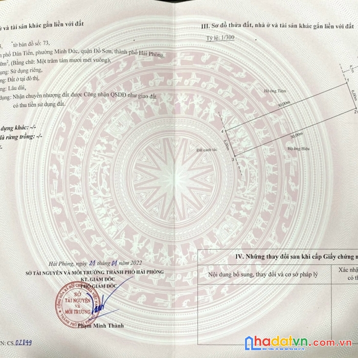 Bán đất 180m2 tuyến 2 đường bộ ven biển đồ sơn giá chỉ 18tr/m