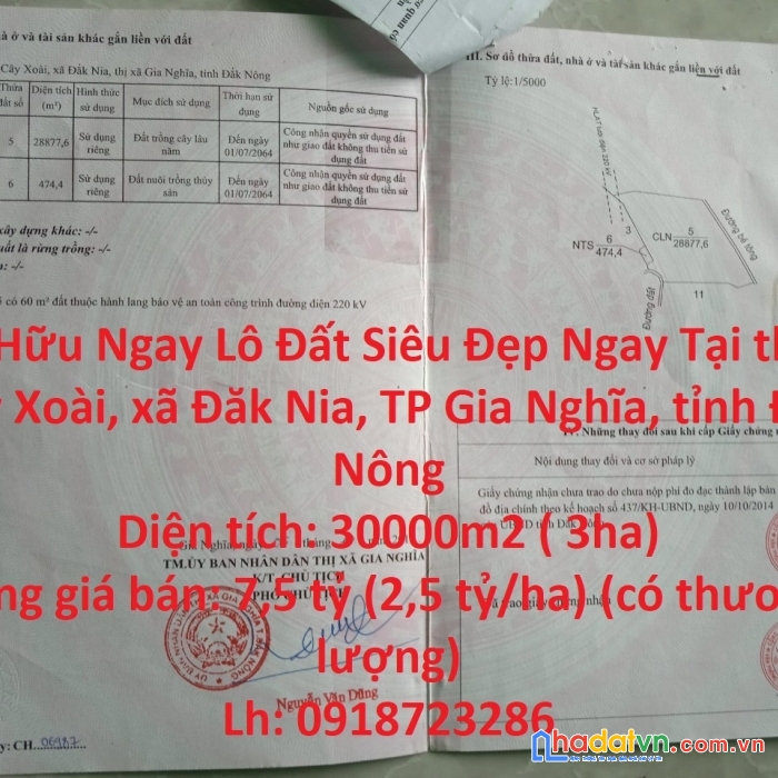 Sở hữu ngay lô đất siêu đẹp ngay tại trung tâm tp gia nghĩa tỉnh đắk nông