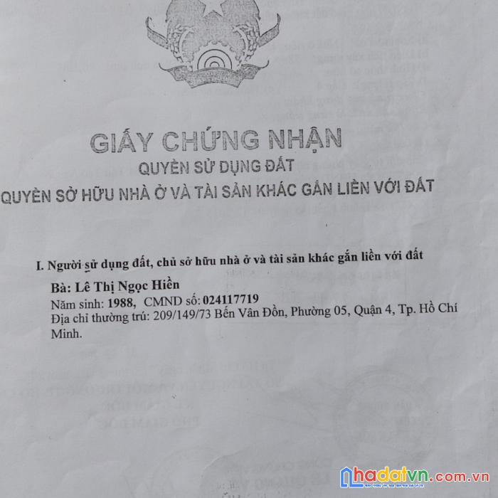 Cần bán gấp lô đất vị trí đắc địa tại quận bình tân, tphcm