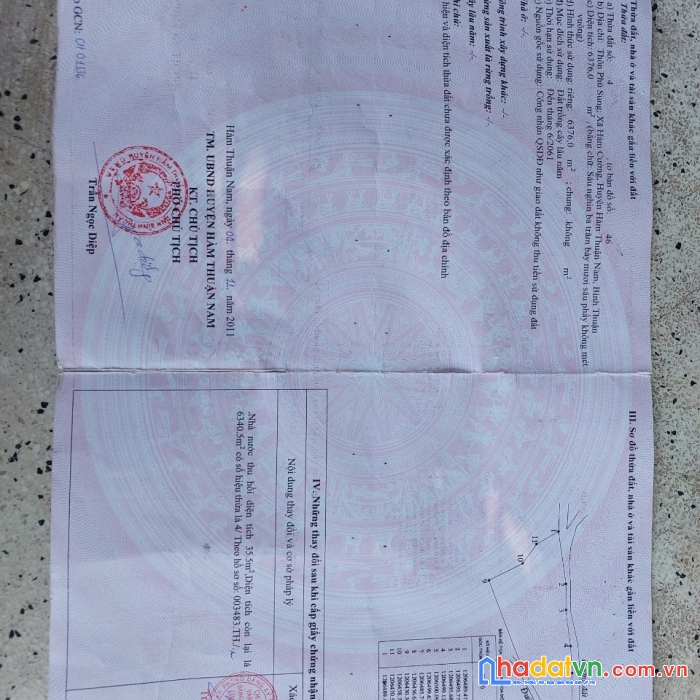 Chính chủ cần bán lô đất xã hàm cường huyện hàm thuận nam , tỉnh bình thuận