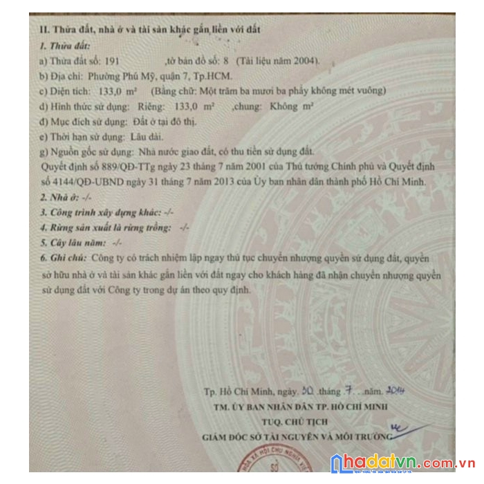 Đất trống xây dựng tư do ngang 7 dài 19 , khu công ích q4 , đã có sổ