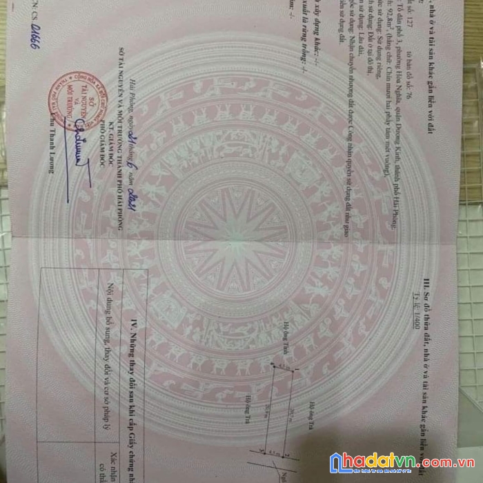 Cần bán gâp lô đất 92,8m2 giá chỉ hơn 1 tỷ tại hòa nghĩa, dương kinh - 5