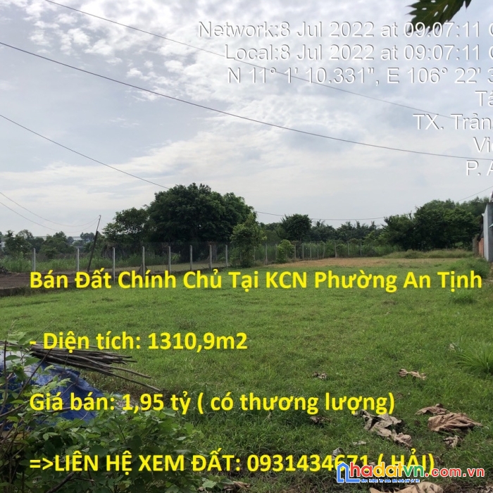 Bán đất chính chủ tại kcn phường an tịnh- thị xã trảng bàng
