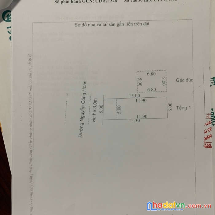 Nhà mt nguyễn công hoan, 2 tầng 5x15 , 3.6 tỷ