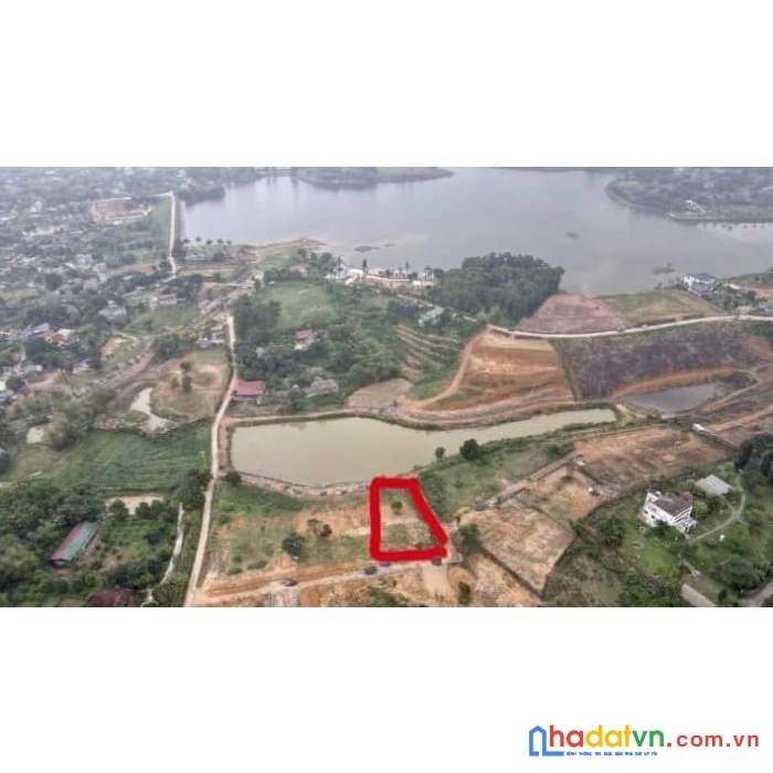 Bán đất siêu phẩm mặt hồ,lô góc,gần hồ đồng tranh,lương sơn,hb,1250m2, 5,3tr/m2