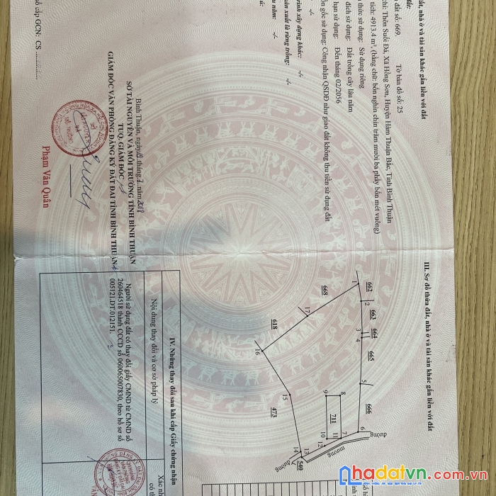 Chính chủ muốn bán lô đất tại hồng sơn bình thuận.