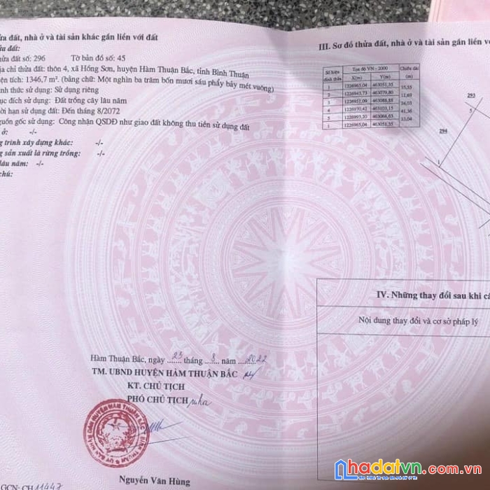 Lô đất hồng sơn - bình thuận duy nhất đẹp rẻ bèo