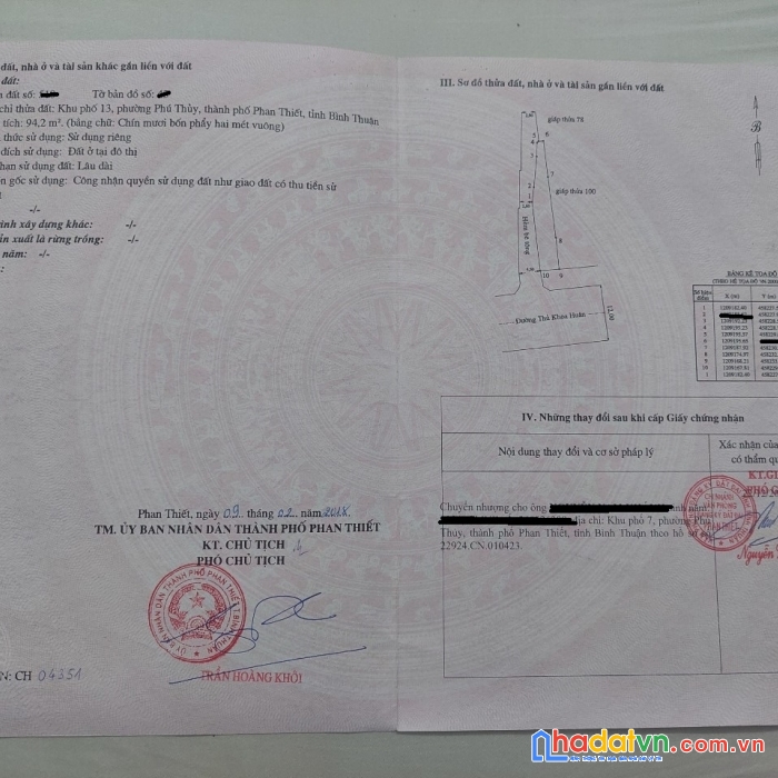 Cần bán căn nhà cấp 4 mặt tiền thủ khoa huân và mặt hẻm.