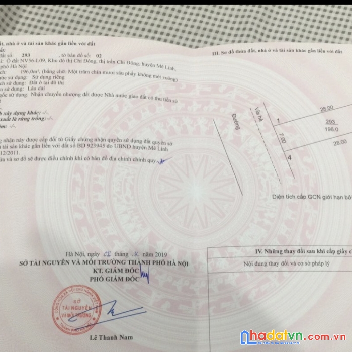 Chủ cần bán gấp 196m2 wiu vườn hoa khi đô thị chi đông mê linh hà nội - lh - 0399786838