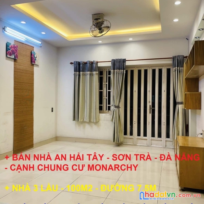 Bán nhà sơn trà. khu an trung, 100m2, 3 lầu, đường 7,5m. chỉ 6 tỷ
