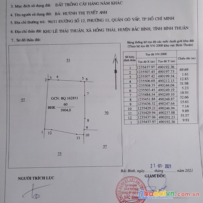 Đất chính chủ hồng thái cần bán lô đất hồng thái,
bình thuận