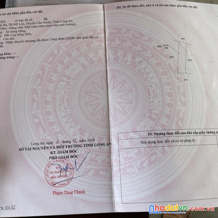 Đất bán mặt tiền vị trí đẹp tại ấp thanh ba, xã mỹ lộc, cần giuộc - long an