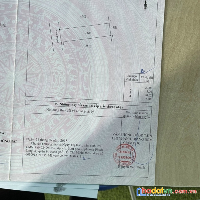 Mình đang kẹt tiền nên cần ra gấp lô đất vị trí đẹp tại đồng nai