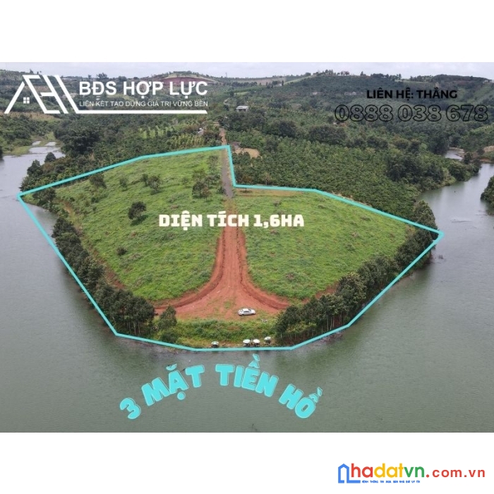 Ngợp bank cần bán gấp 1ha6 view 3 mặt hồ tại thôn 7 đắk ha, đắk glong, đắk nông